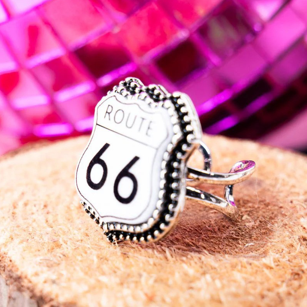 Route 66 Silvertone Cuff Ring