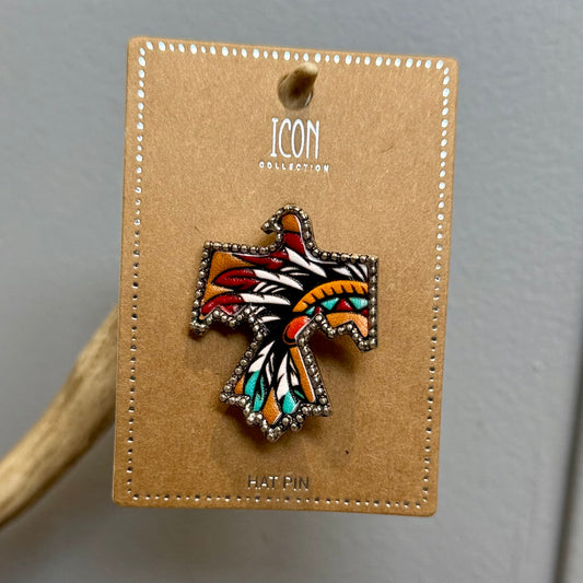 Thunderbird Mesa Faux Leather Hat Pin