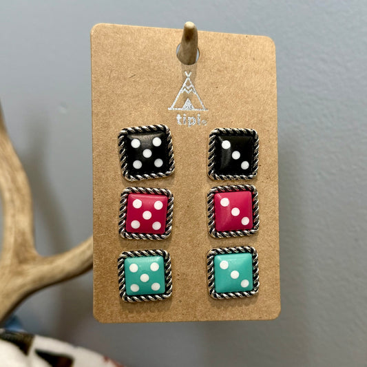 Roll With It Earrings 3 Pair Set