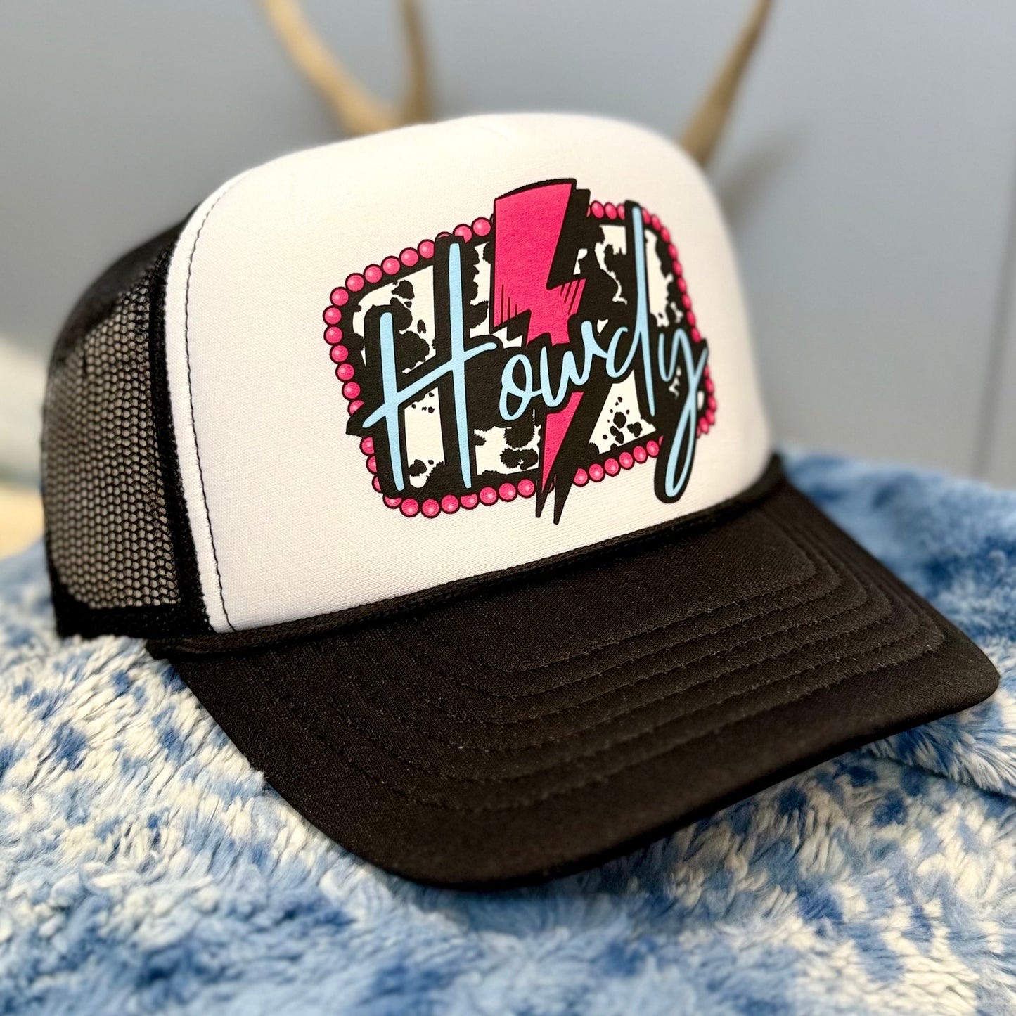 Howdy Lightning Foam Mesh Back Trucker Hat