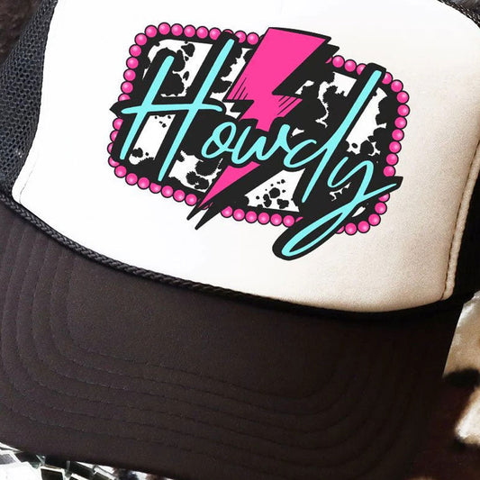 Howdy Lightning Foam Mesh Back Trucker Hat